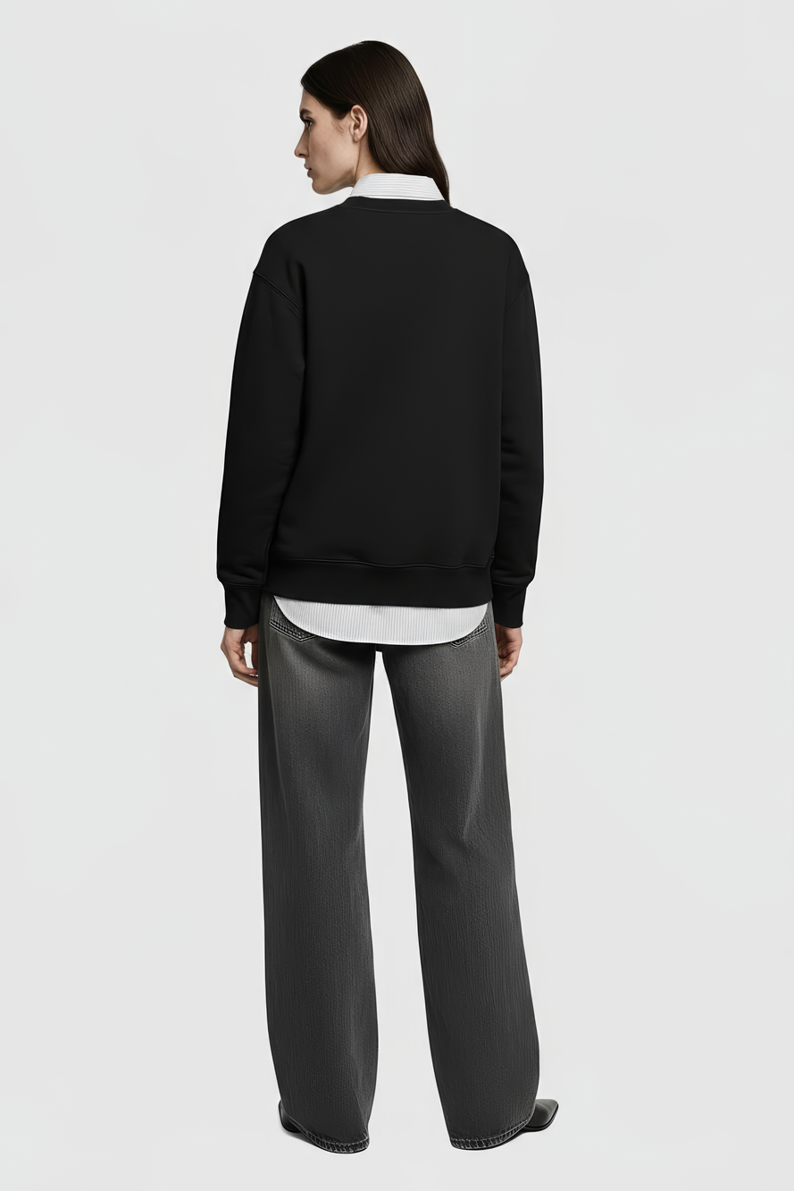 Diagonal Script Crewneck
