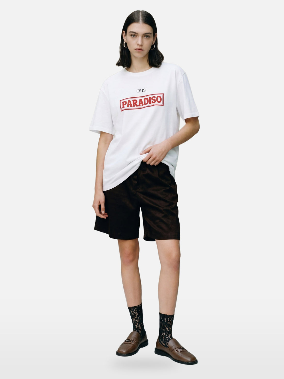 Paradiso Energy Tee in white, women's cut