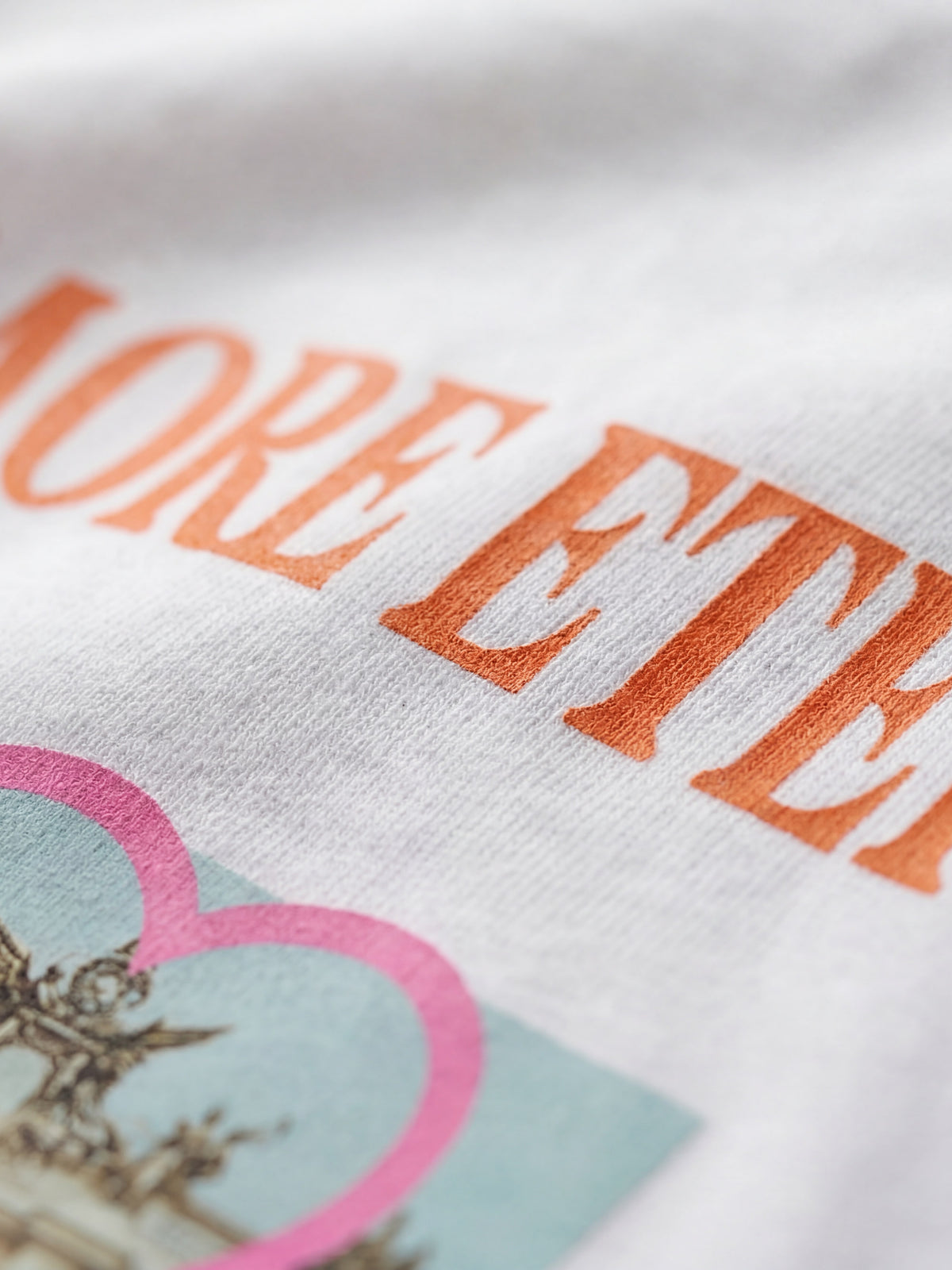 Eternity Club Tee in white, print detail