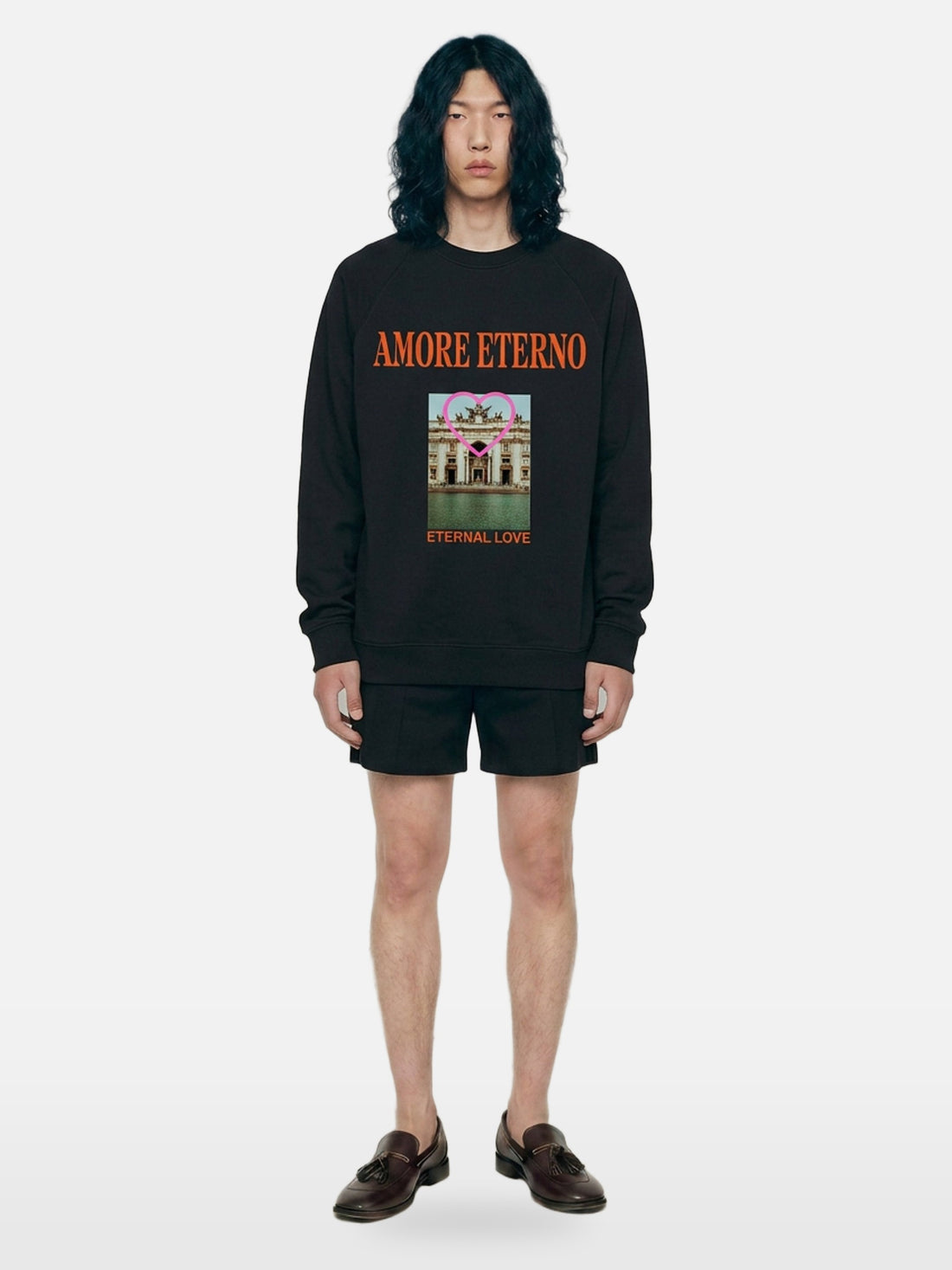 Eternity Club Crewneck in black, men's cut