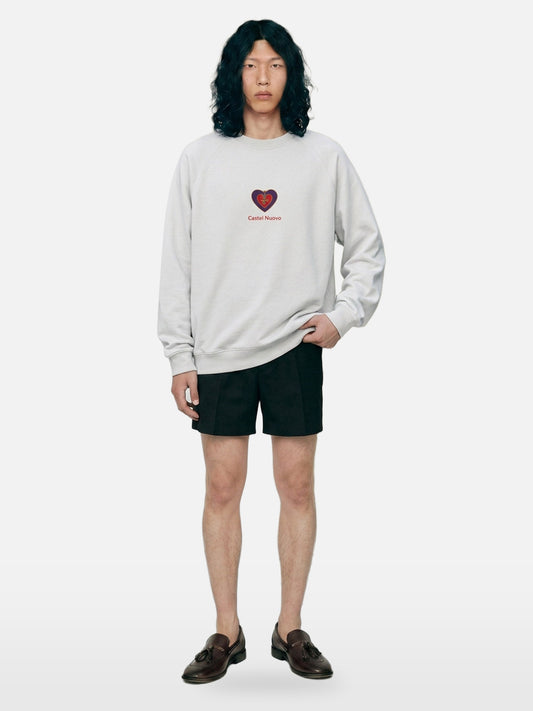 Amore Eterno Crewneck in white, men's cut