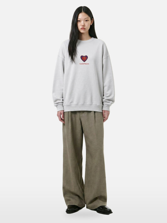 Amore Eterno Crewneck in white, women's cut