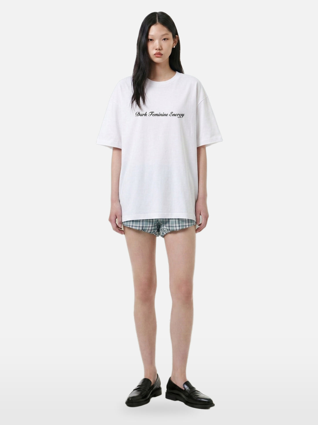 Dark Feminine Energy Tee in white, women's cut
