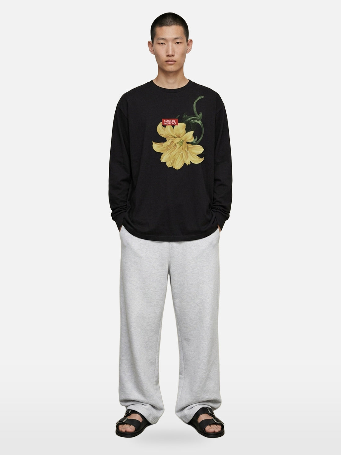 Ars Botanica Long Sleeve in black, men's cut