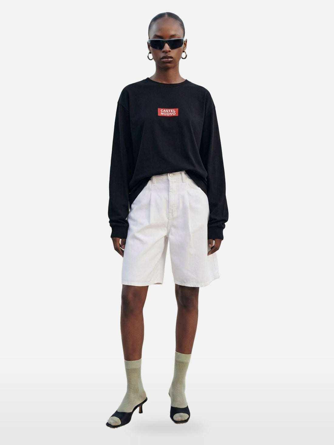 Melancholia Long Sleeve in black, women's cut