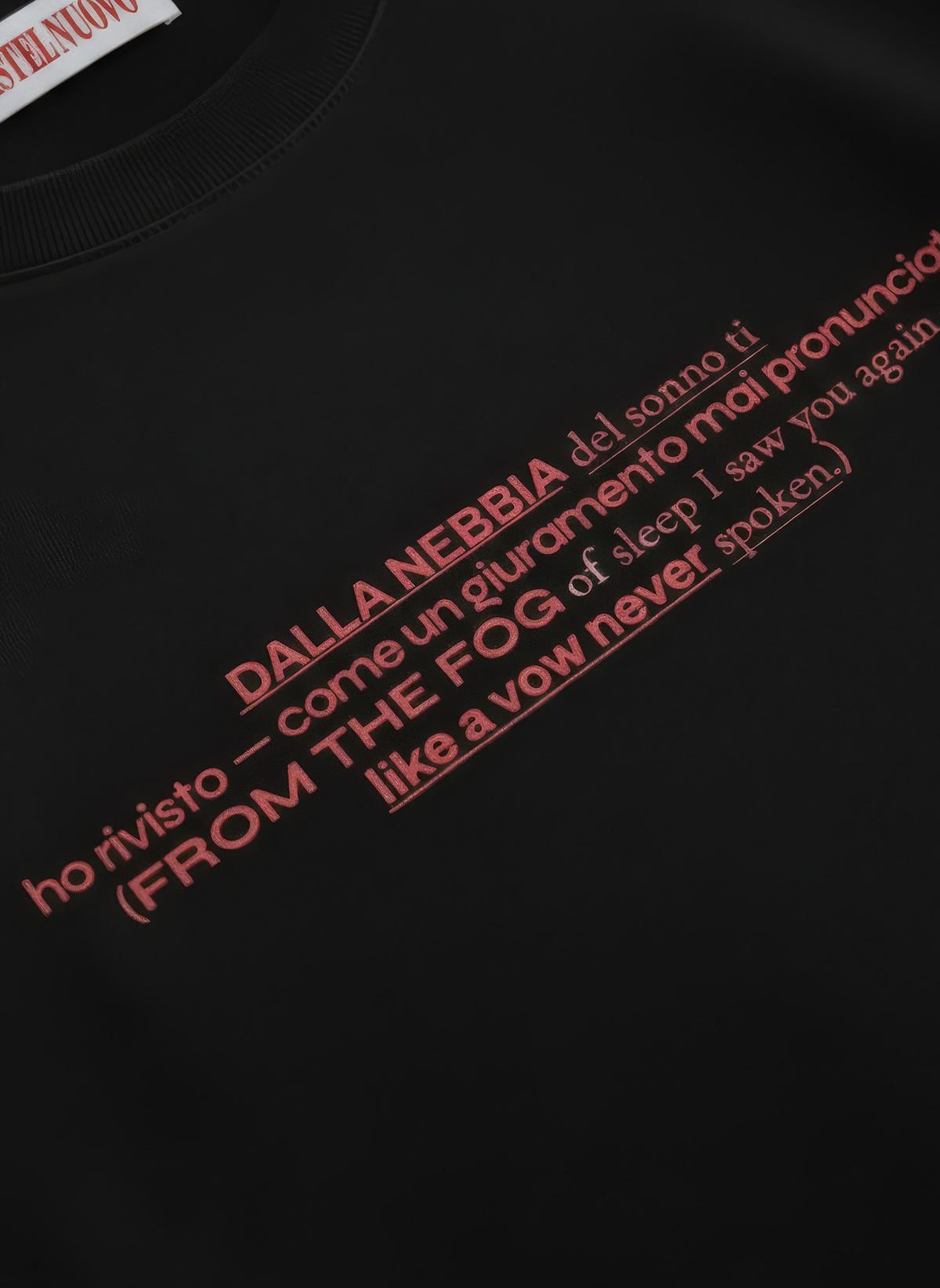 Dalla Nebbia Longsleeve in black, print detail