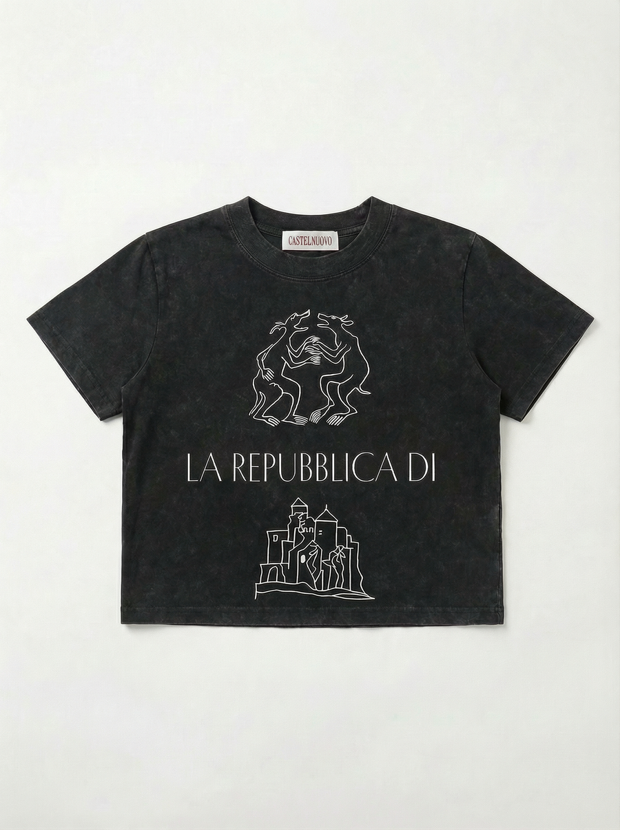 Emblem Crop Tee