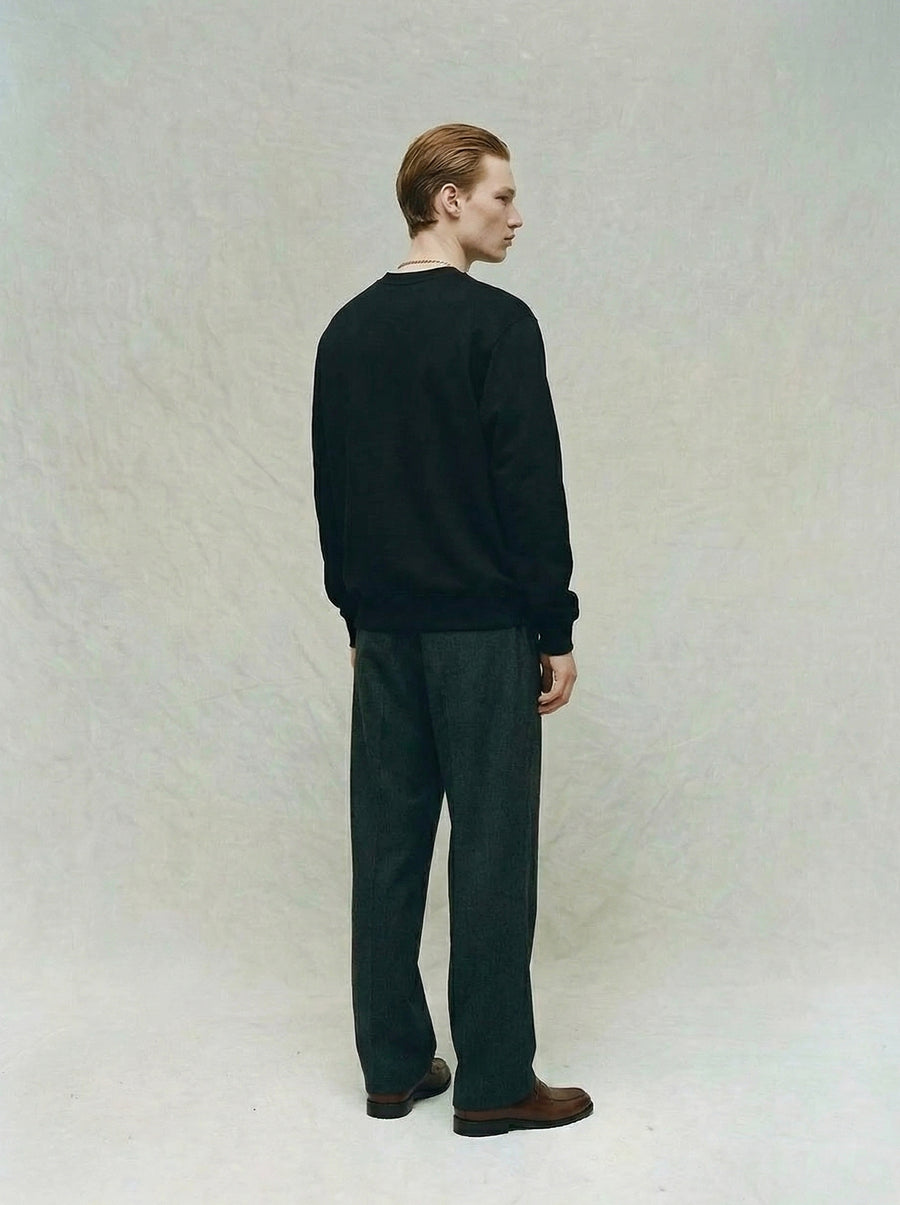 Diagonal Script Crewneck