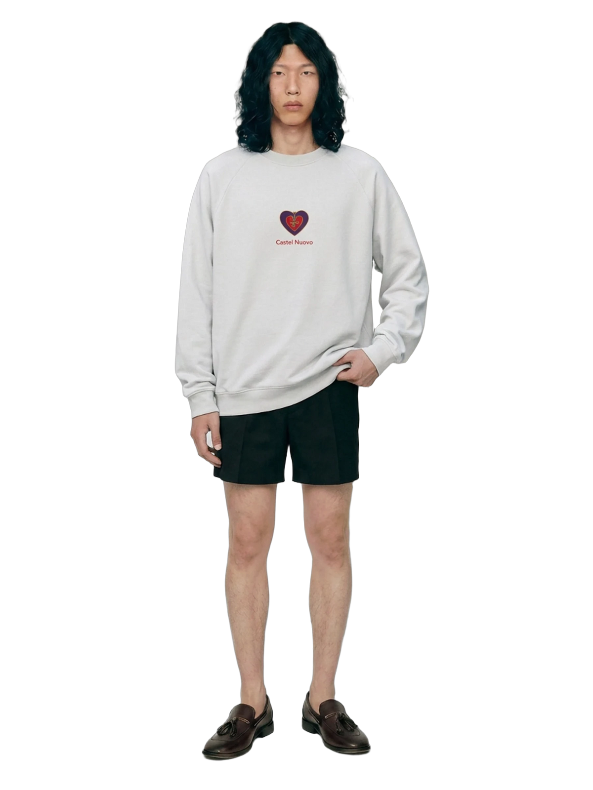 Amore Eterno Crewneck in white, men's cut
