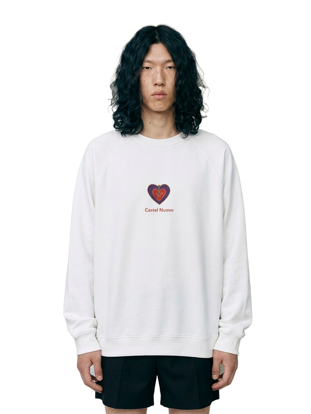 Amore Eterno Crewneck in white, men's cut