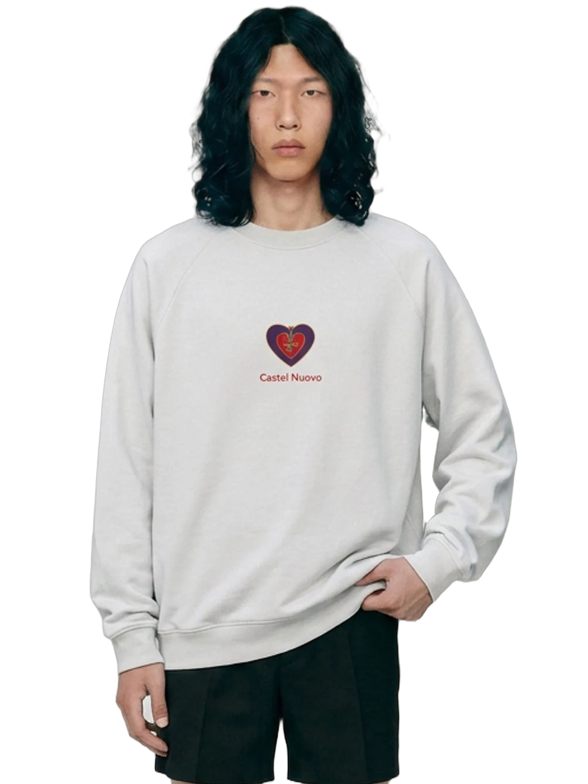 Amore Eterno Crewneck in white, men's cut