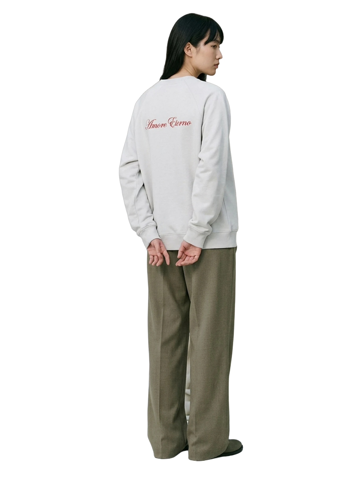 Amore Eterno Crewneck in white, women's cut