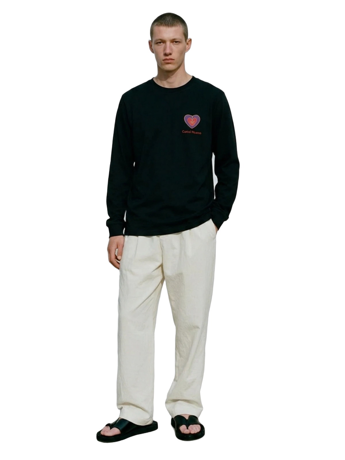 Amore Eterno Long Sleeve in black, men's cut