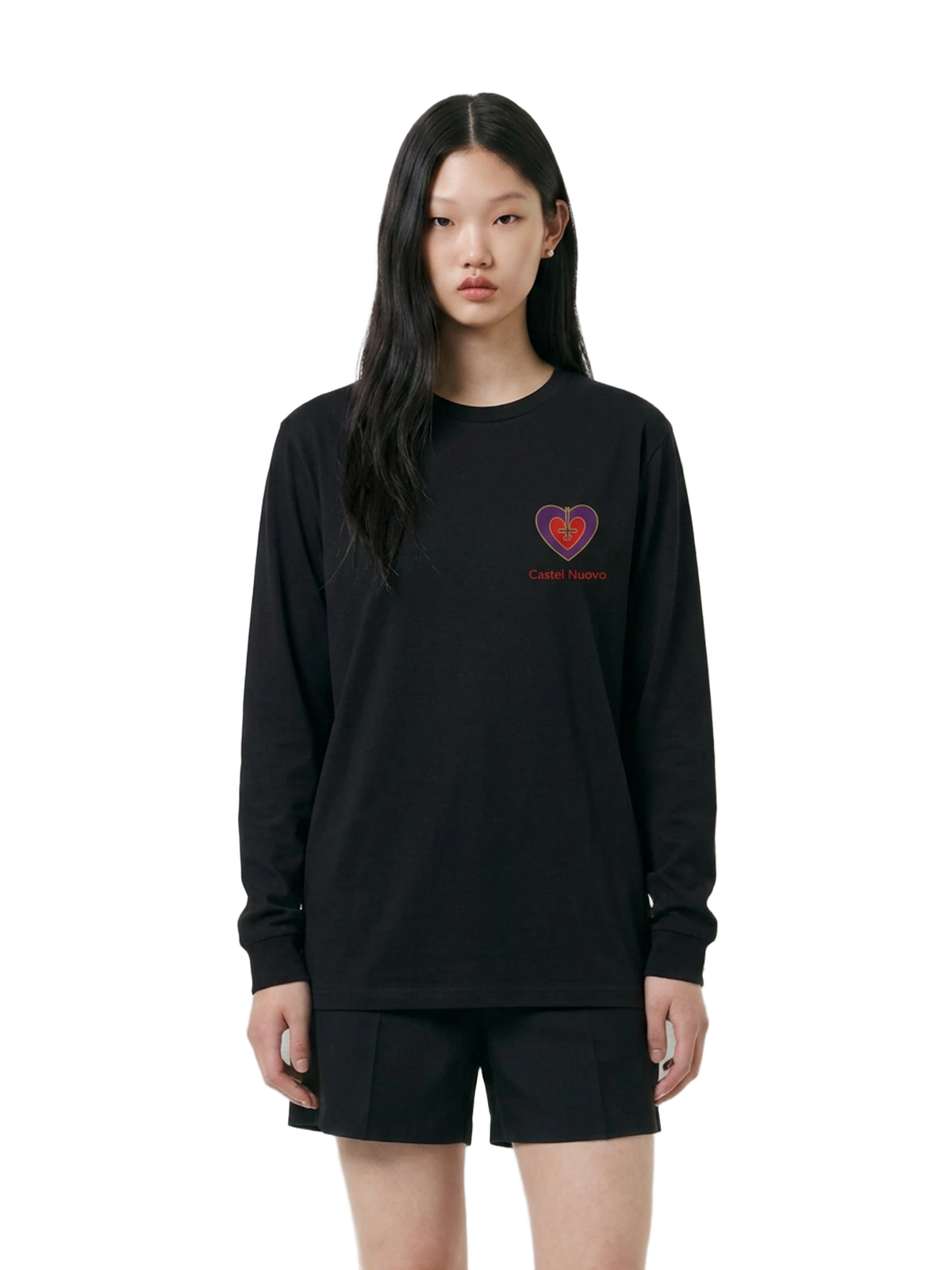 Amore Eterno Long Sleeve in black, women's cut