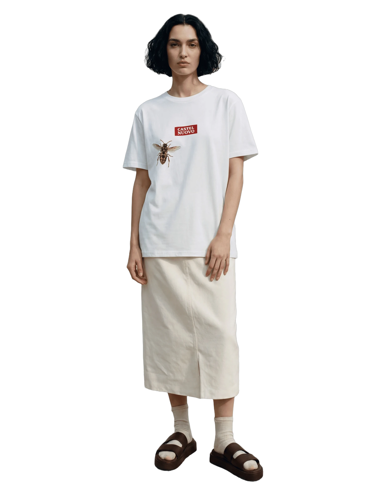 Apis Tee in white, women's cut