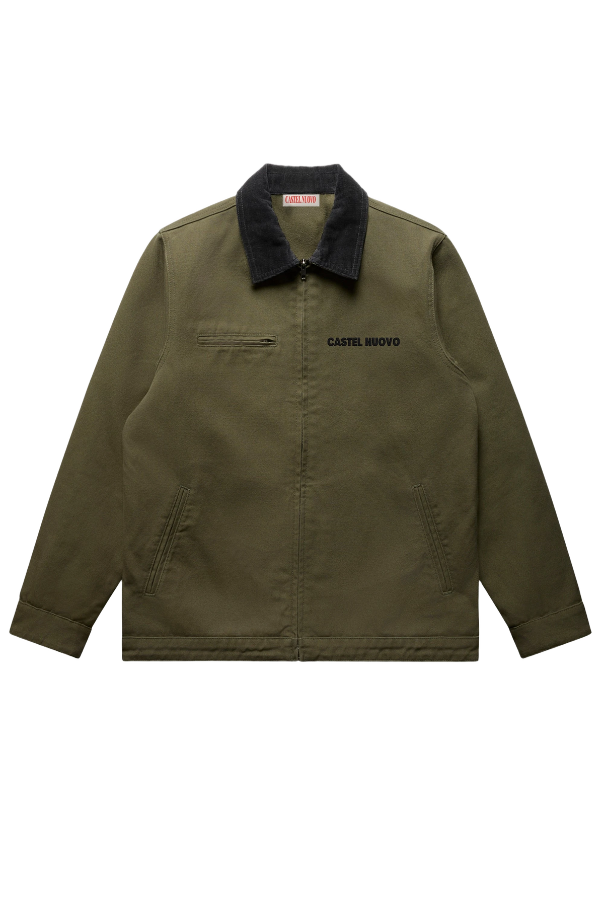 Heritage Jacket in army, women's cut, flat lay