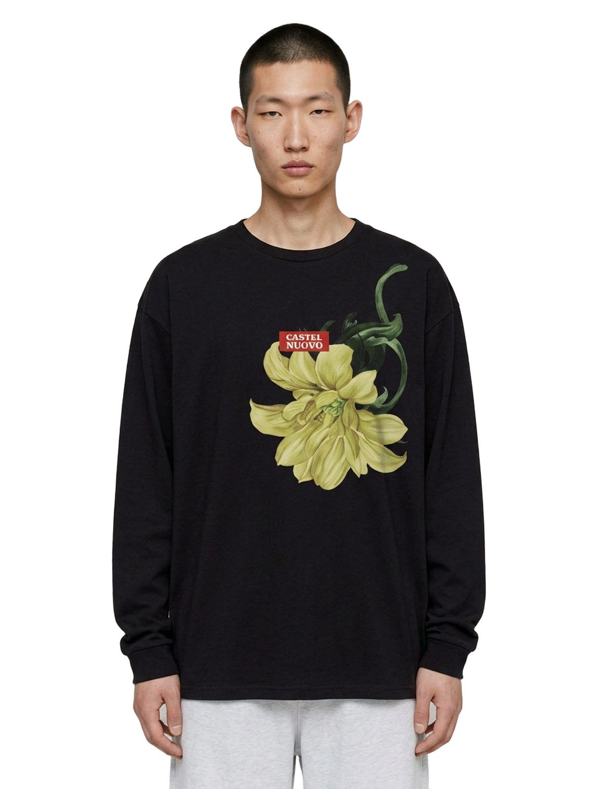 Ars Botanica Long Sleeve in black, men's cut