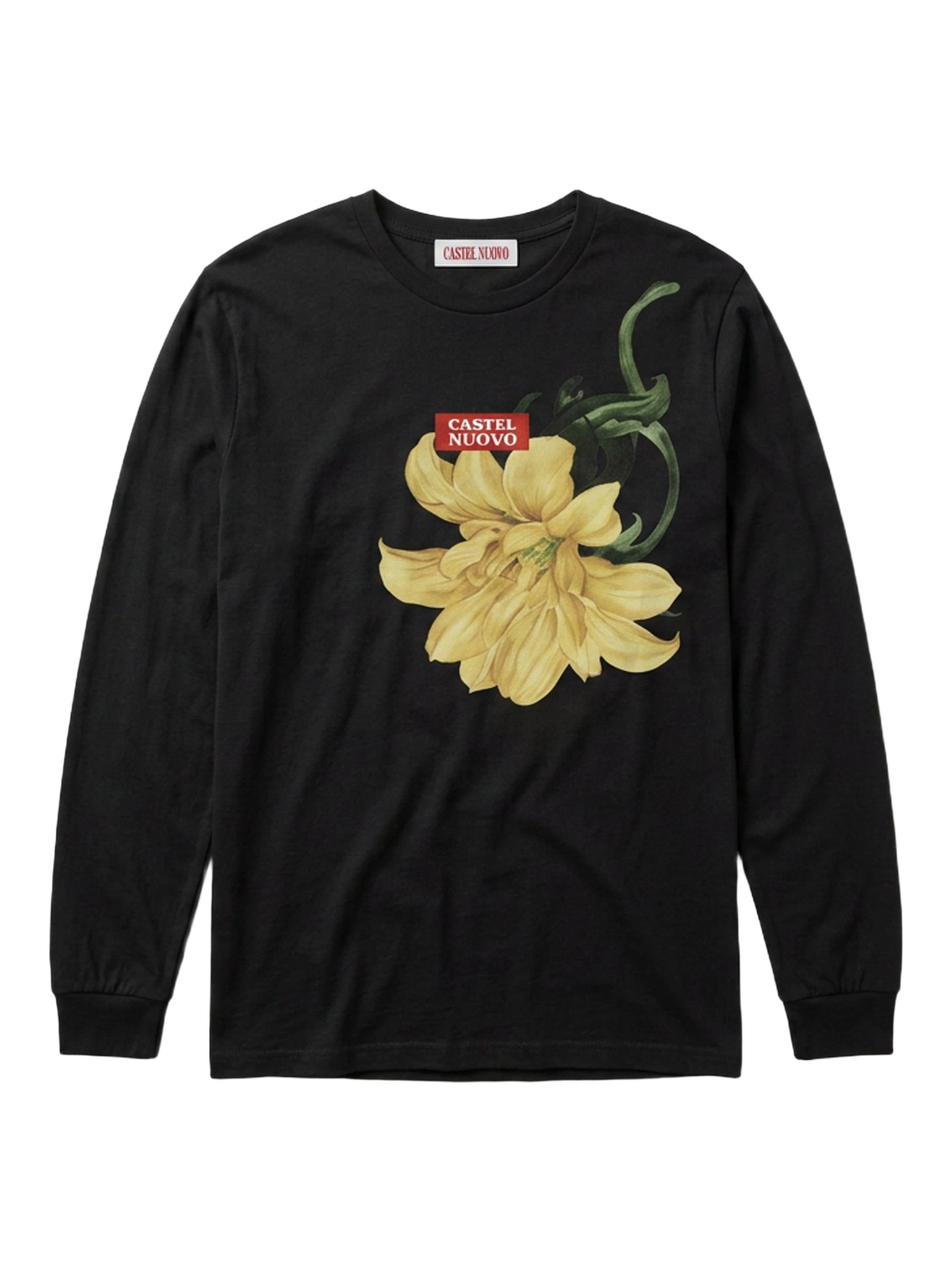 Ars Botanica Long Sleeve in black, men's cut, flat lay