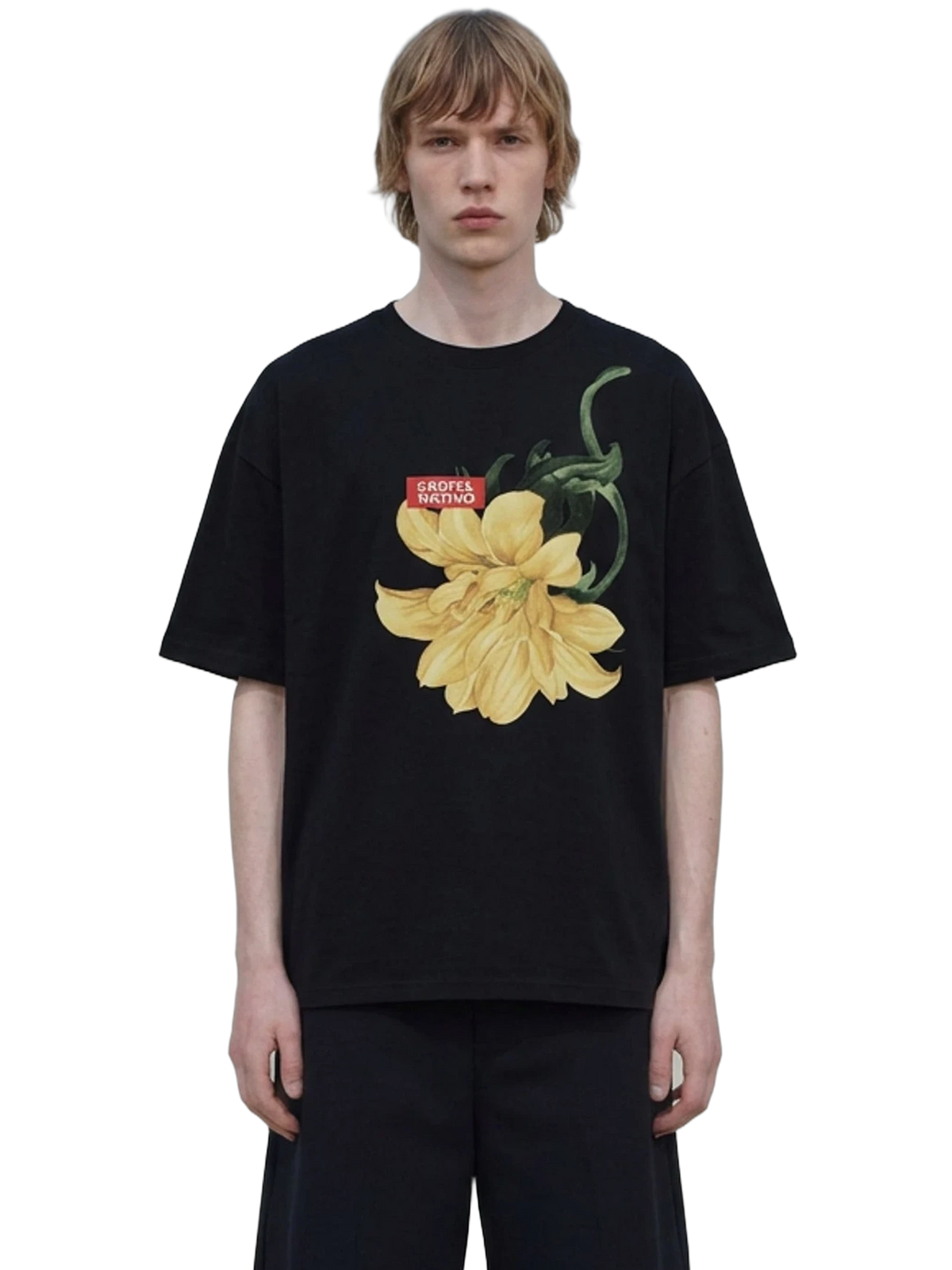 Ars Botanica Tee in black, men's cut