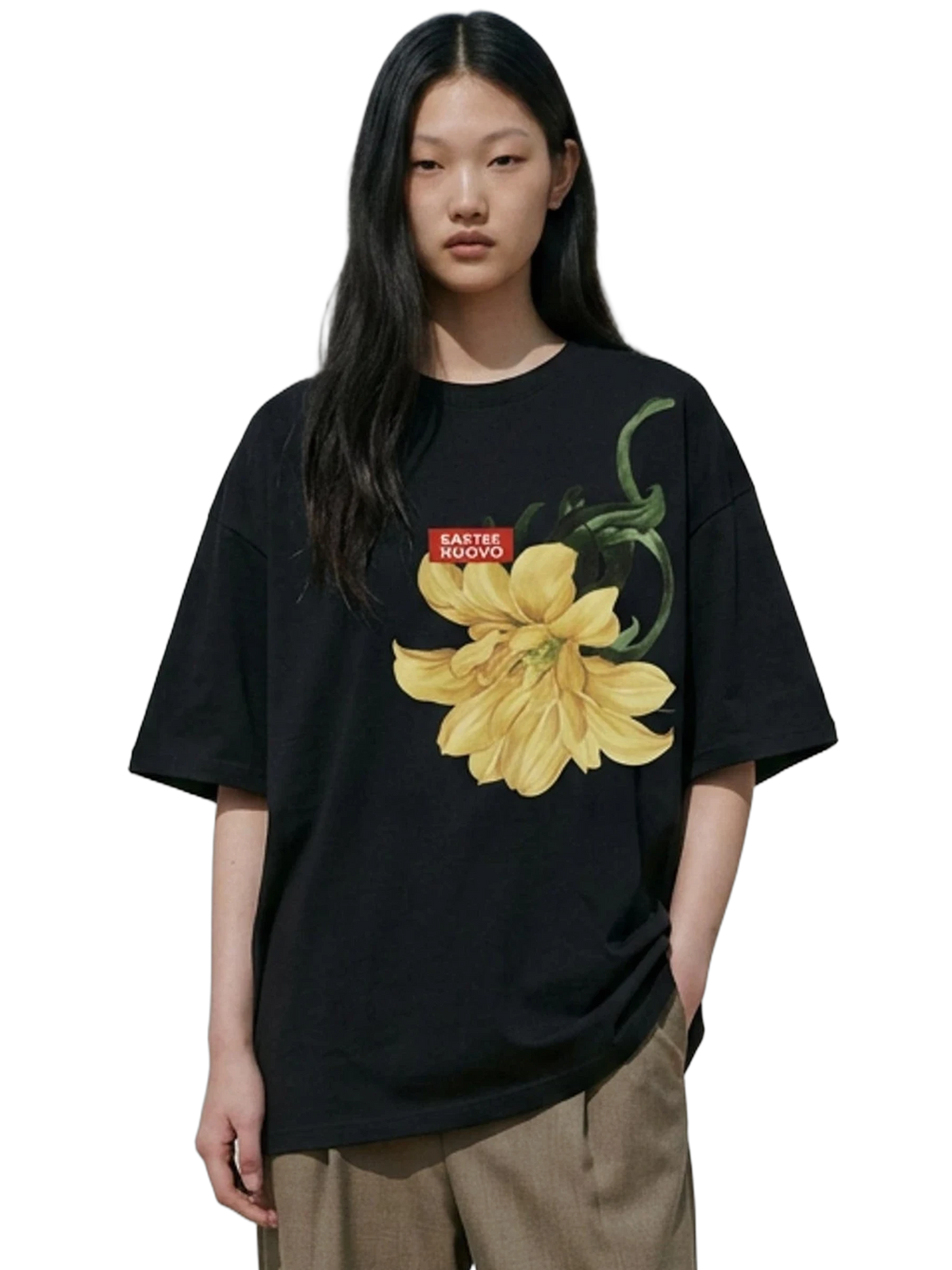 Ars Botanica Tee in black, women's cut