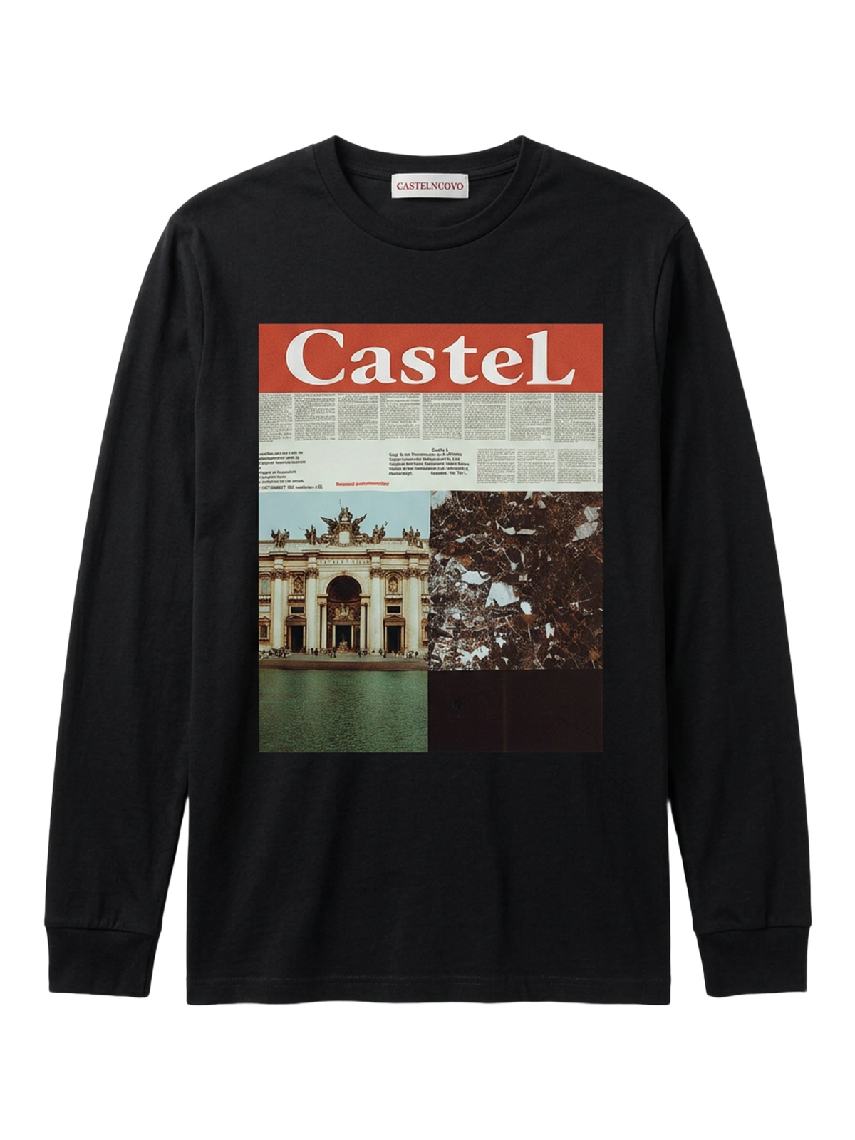 Ars Longa Long Sleeve in black, women's cut, flat lay