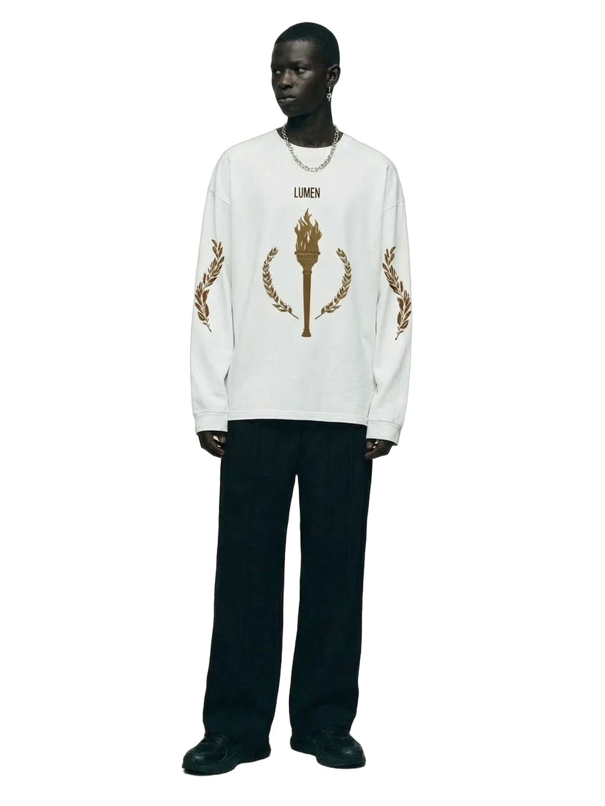 Aurea Longsleeve in white, men's cut