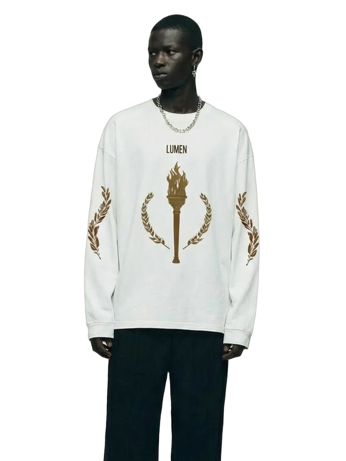 Aurea Longsleeve in white, men's cut