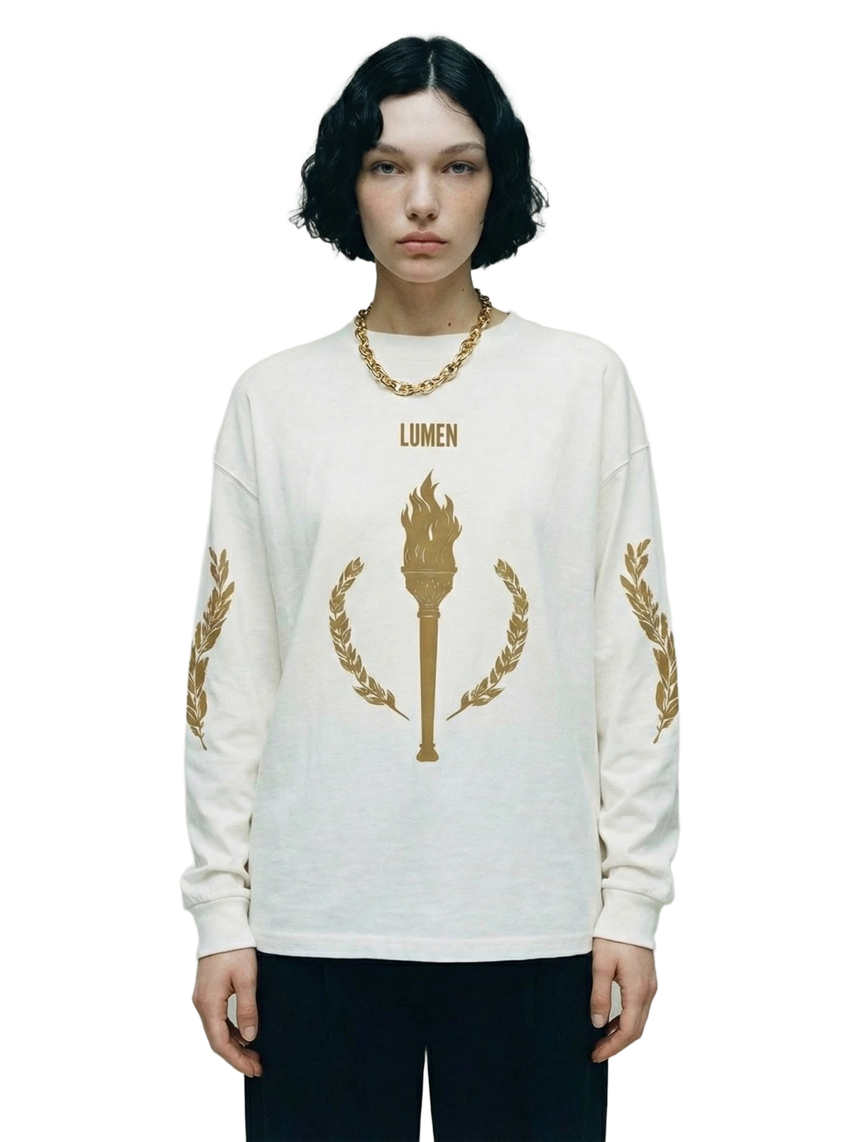 Aurea Longsleeve in white, women's cut
