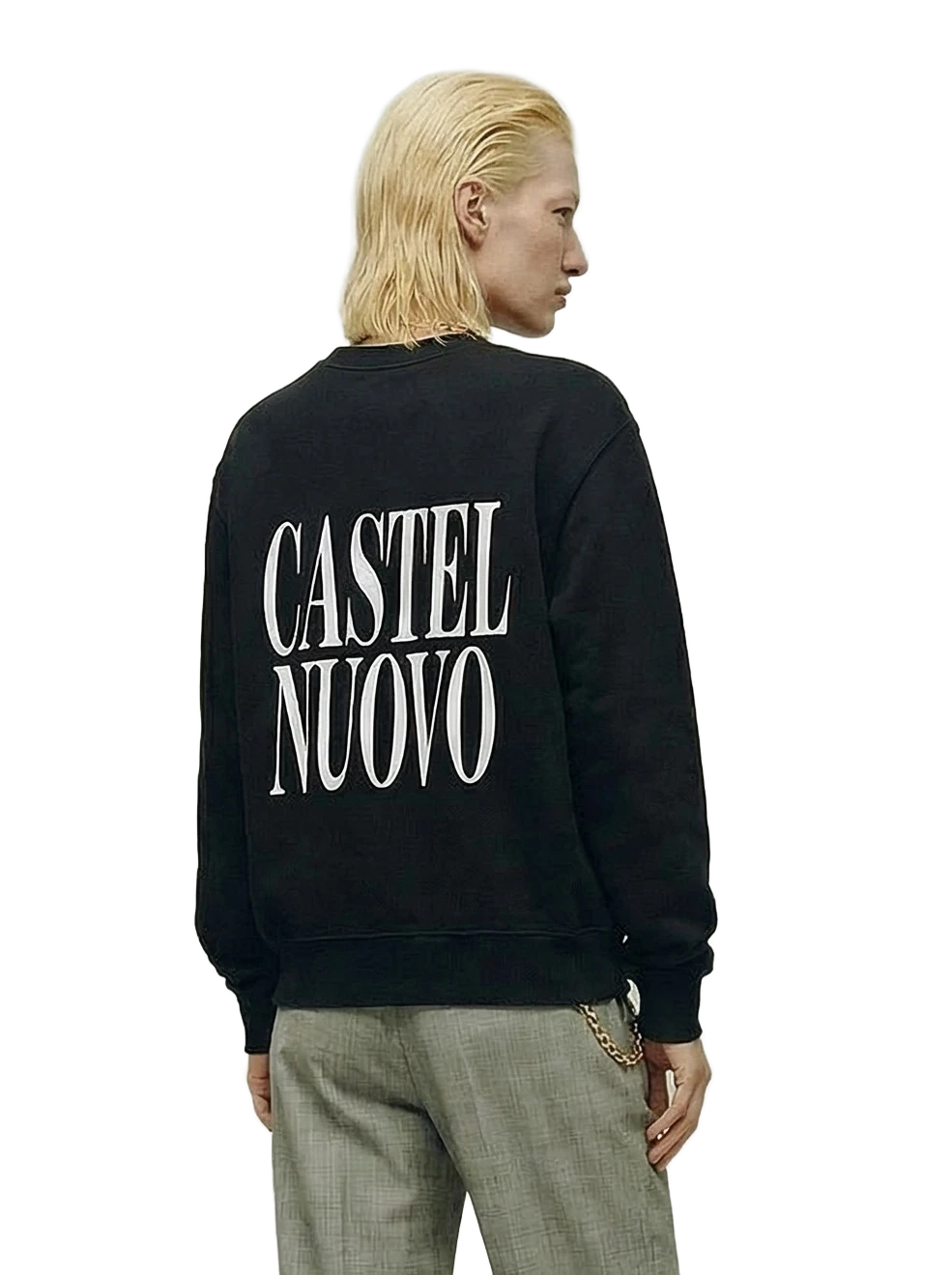 Badge Logo Crewneck in black, women's cut