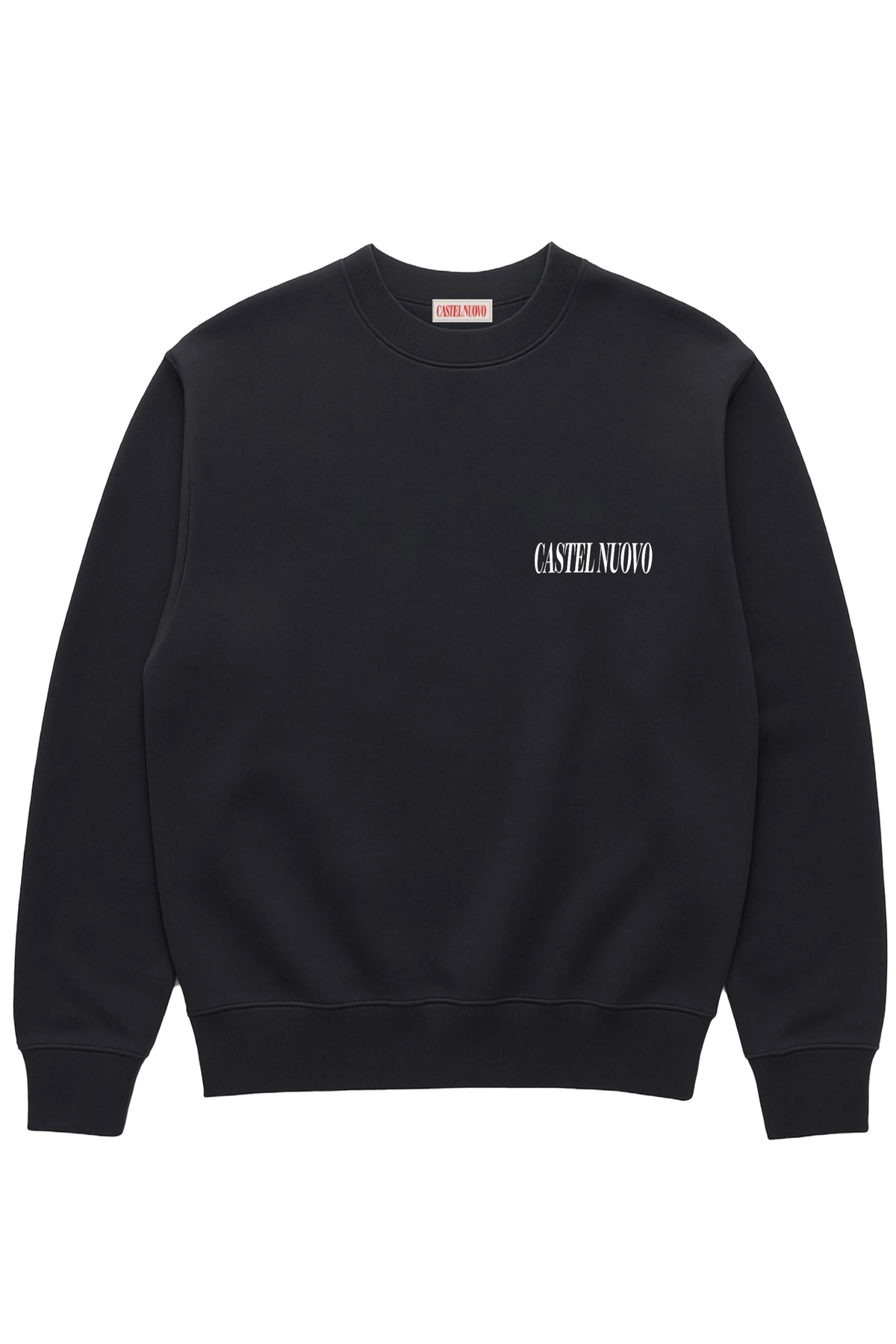 Badge Logo Crewneck in black, men's cut