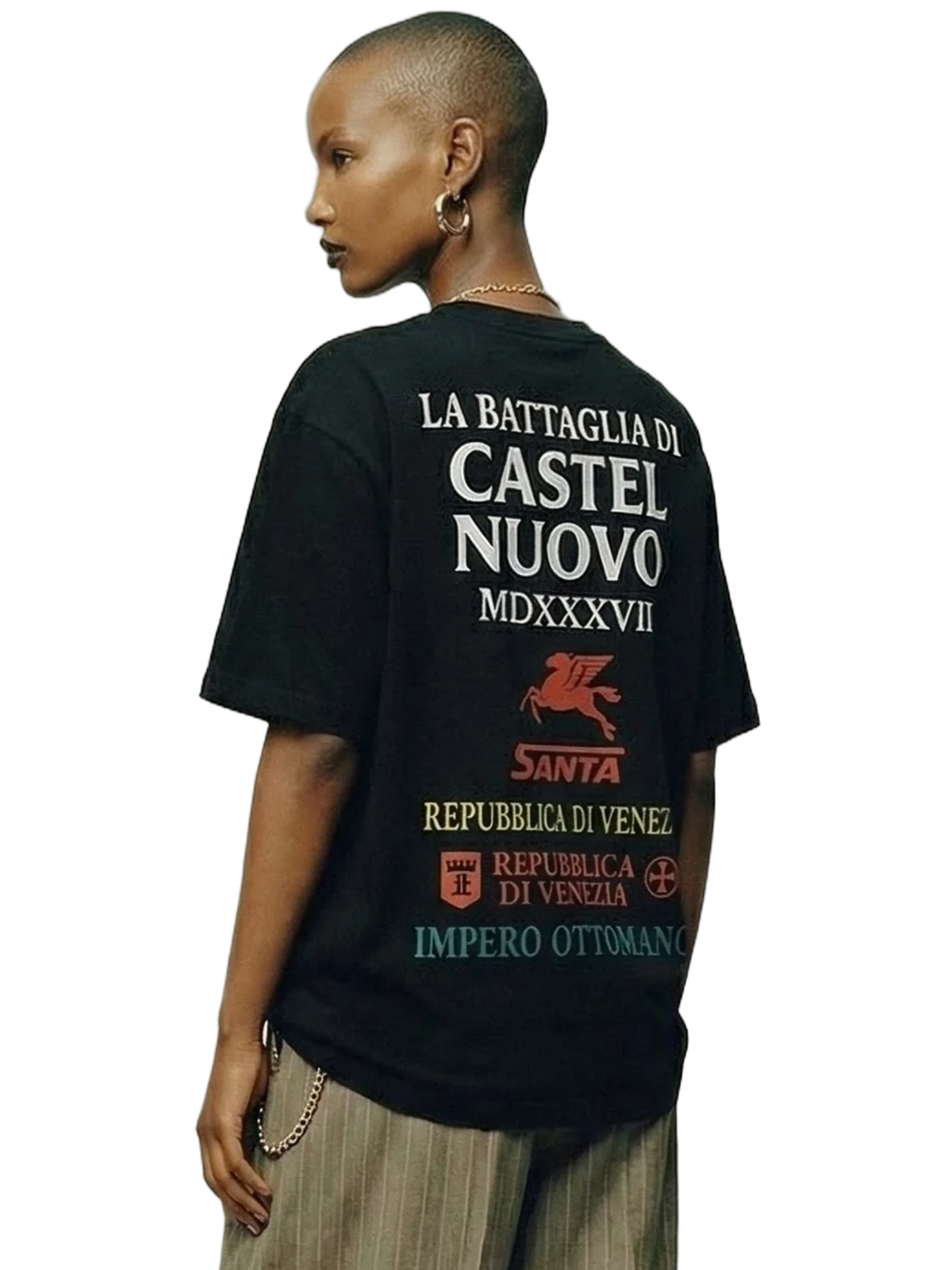 Battle Tee in black, women's cut