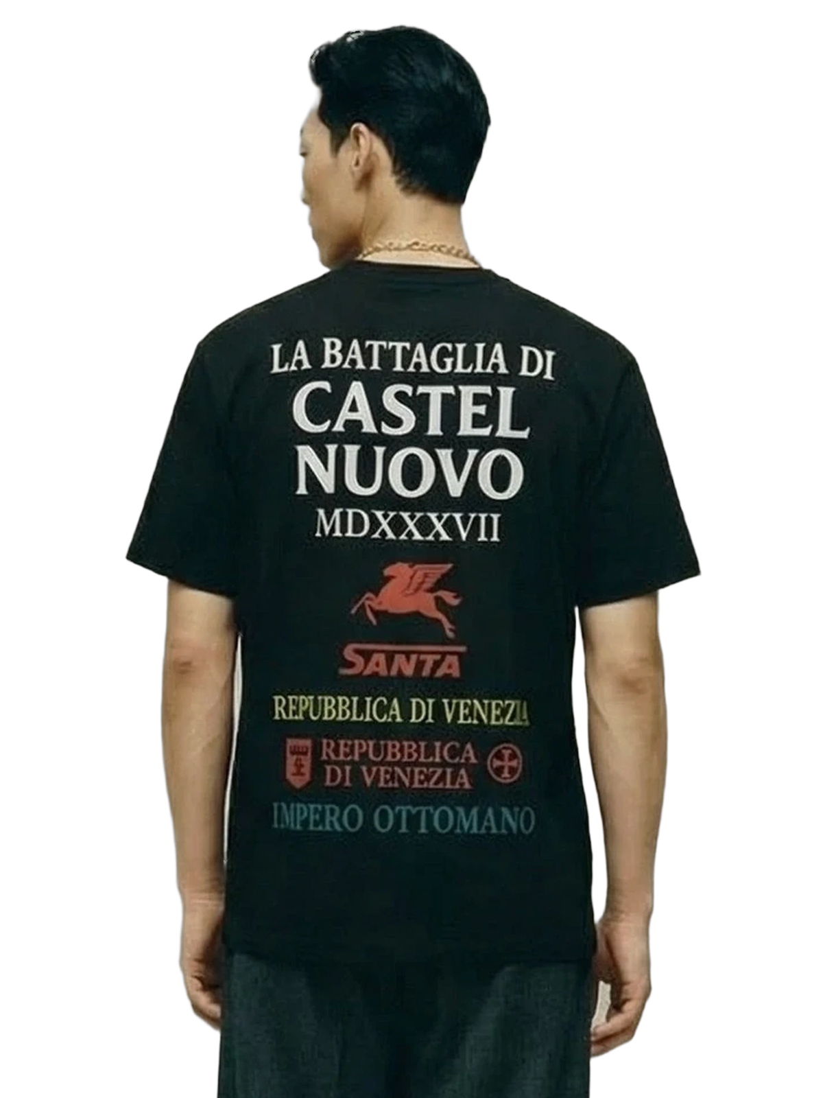 Battle Tee in black, men's cut