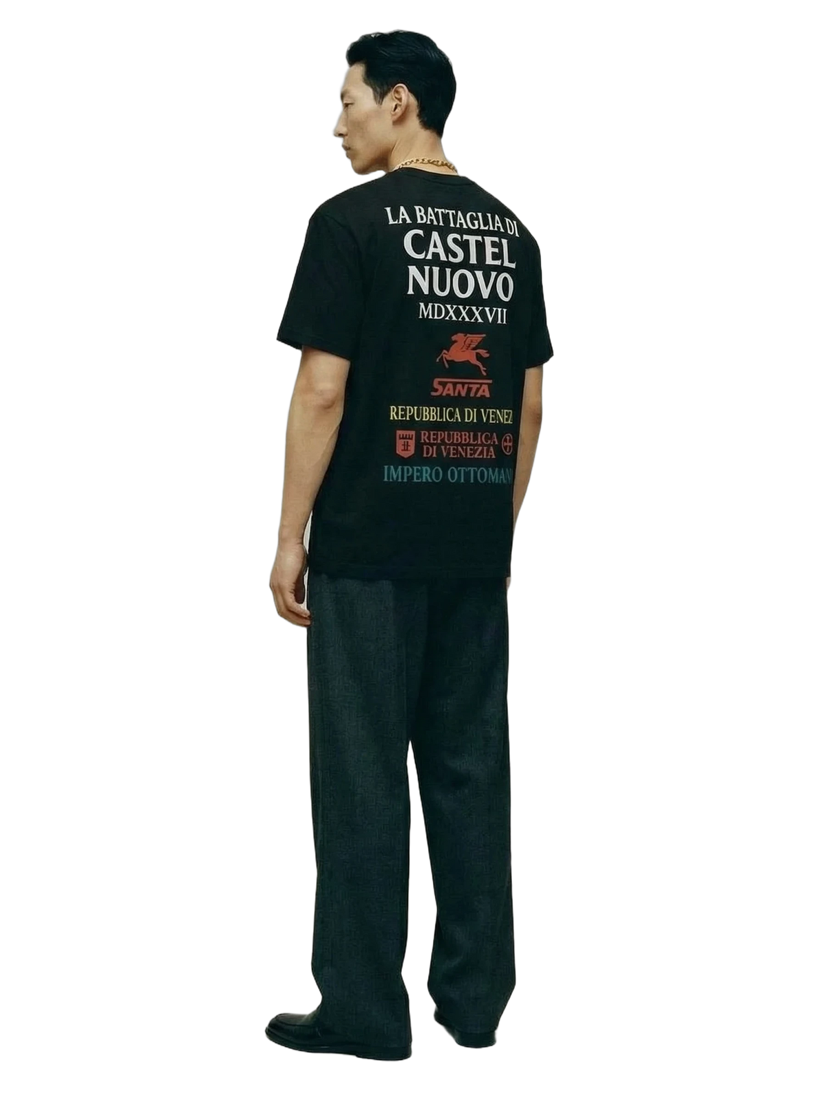 Battle Tee in black, men's cut