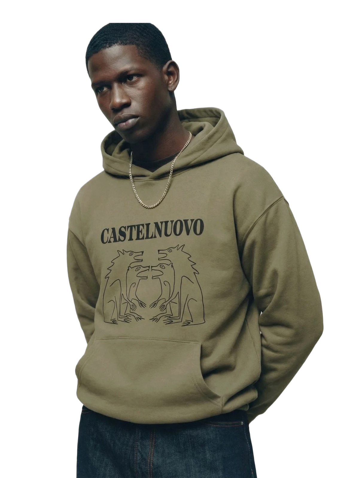 Bestia Hoodie in sand, men's cut