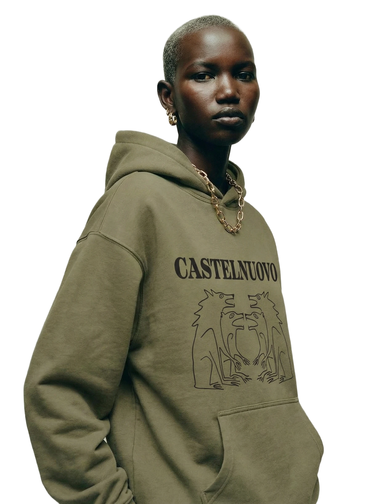 Bestia Hoodie in sand, women's cut