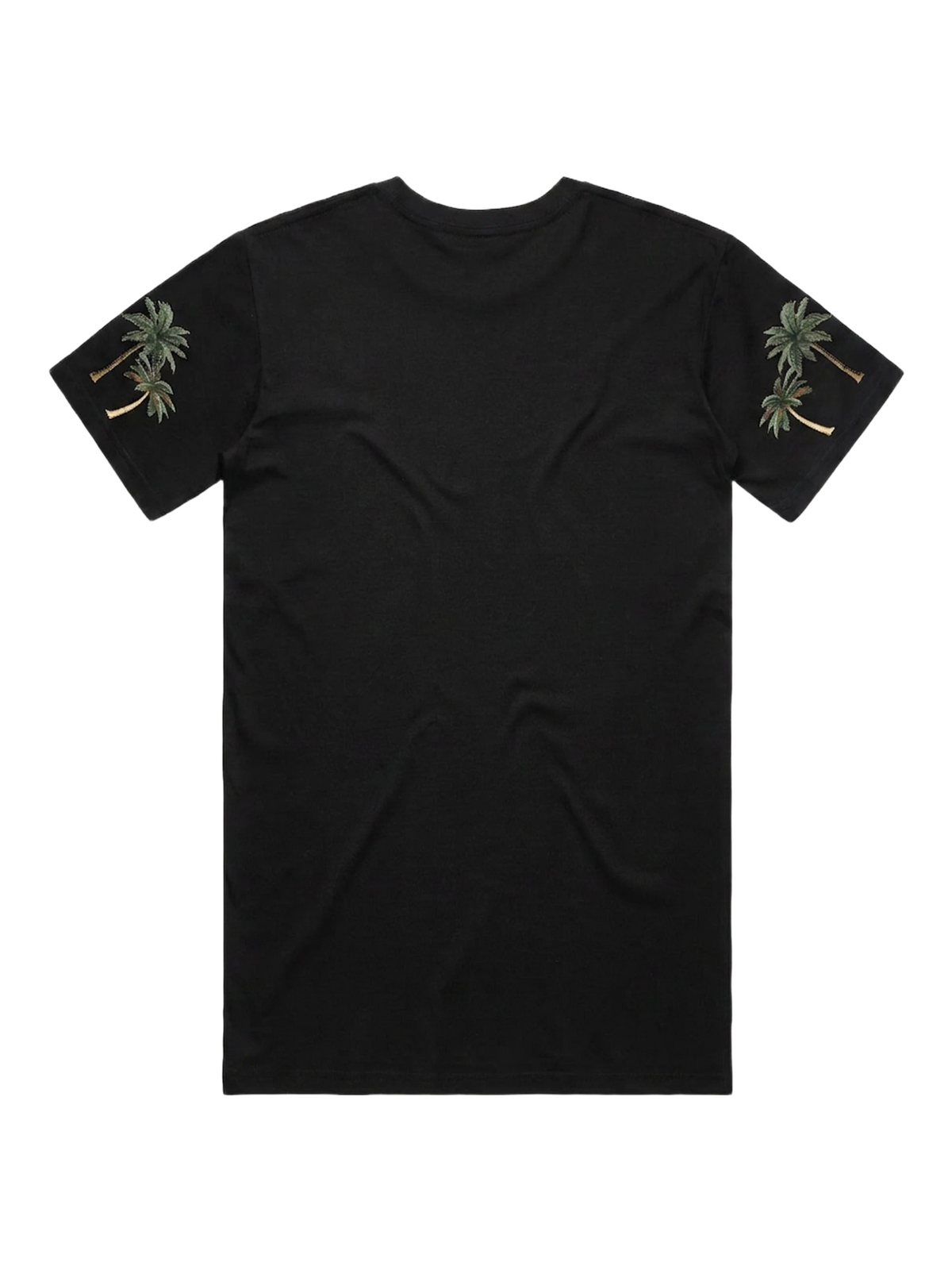 Campi Elysii Black Tee, men's cut, flat lay