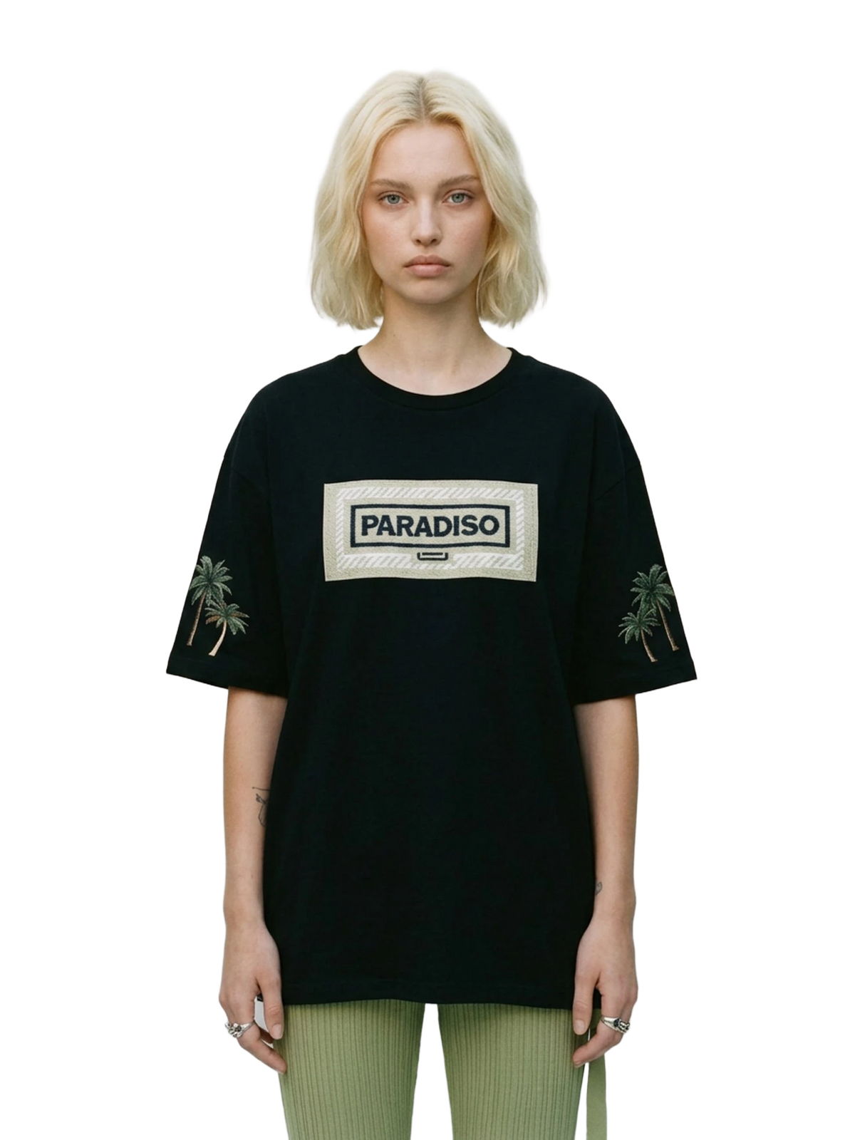 Campi Elysii Black Tee, women's cut