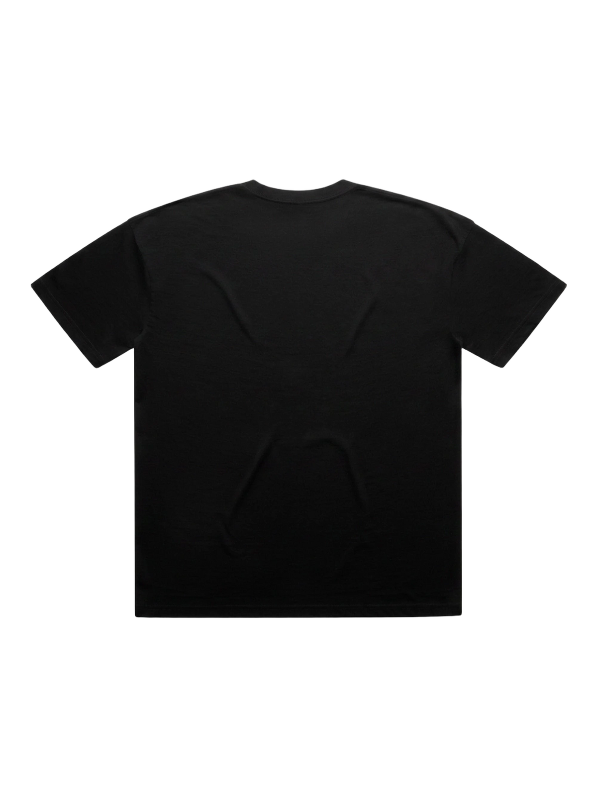 Castel Italia Tee in black, men's cut, flat lay