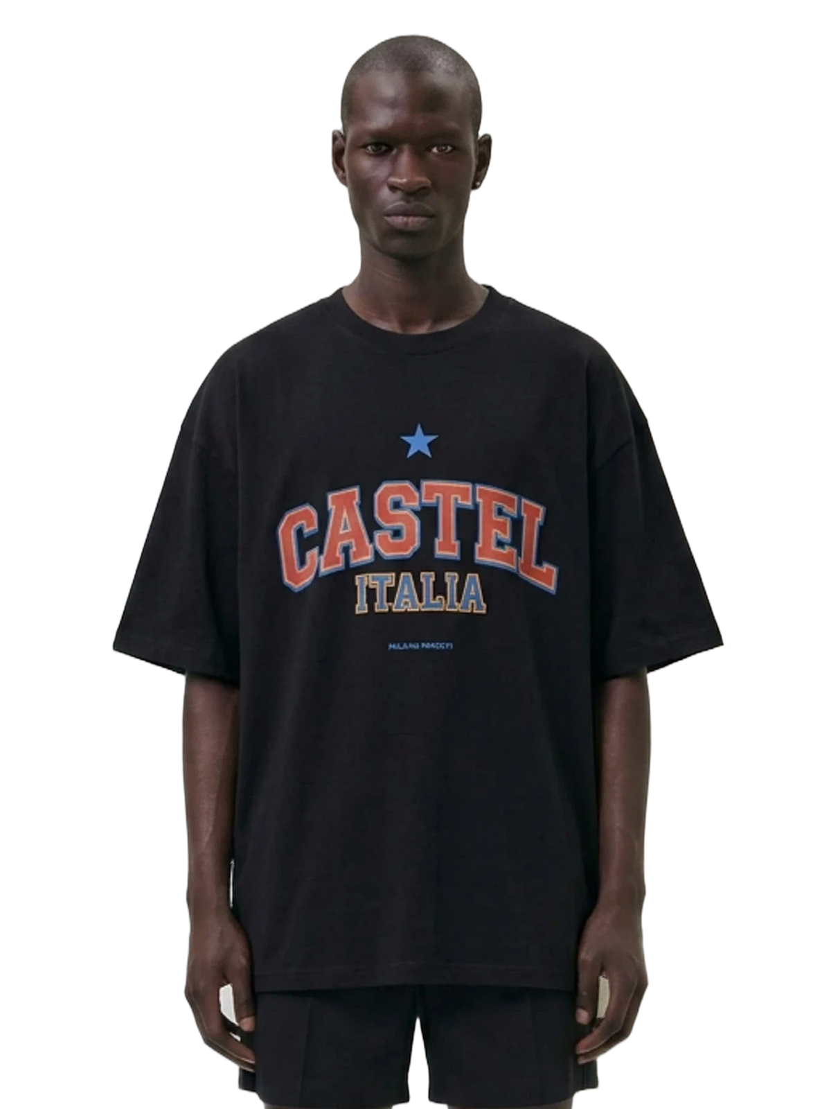 Castel Italia Tee in black, men's cut