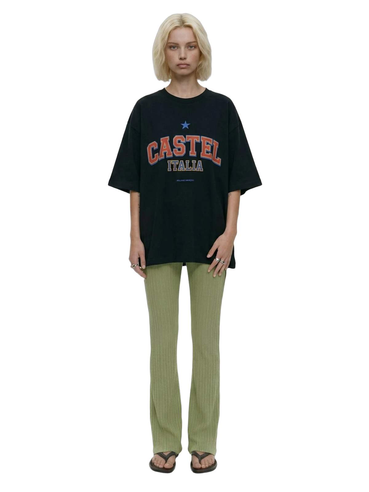 Castel Italia Tee in black, women's cut