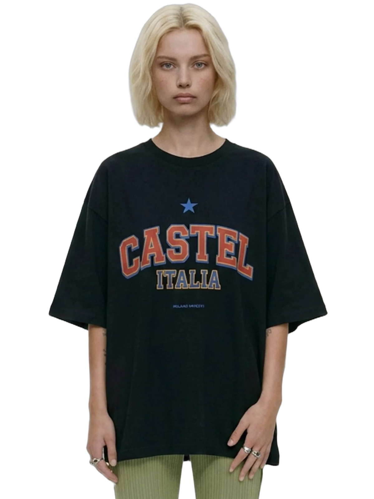 Castel Italia Tee in black, women's cut