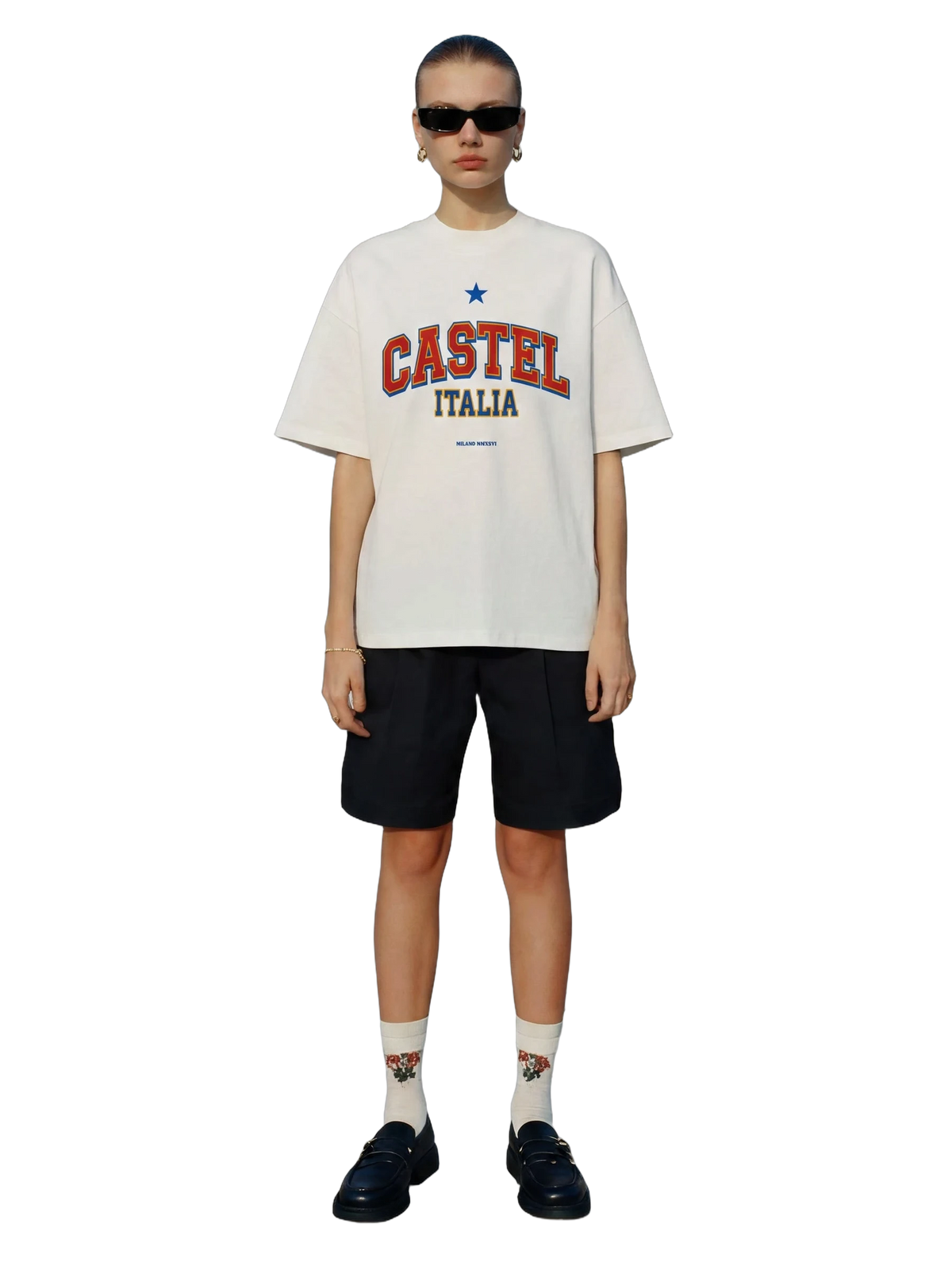 Castel Italia Tee in white, women's cut