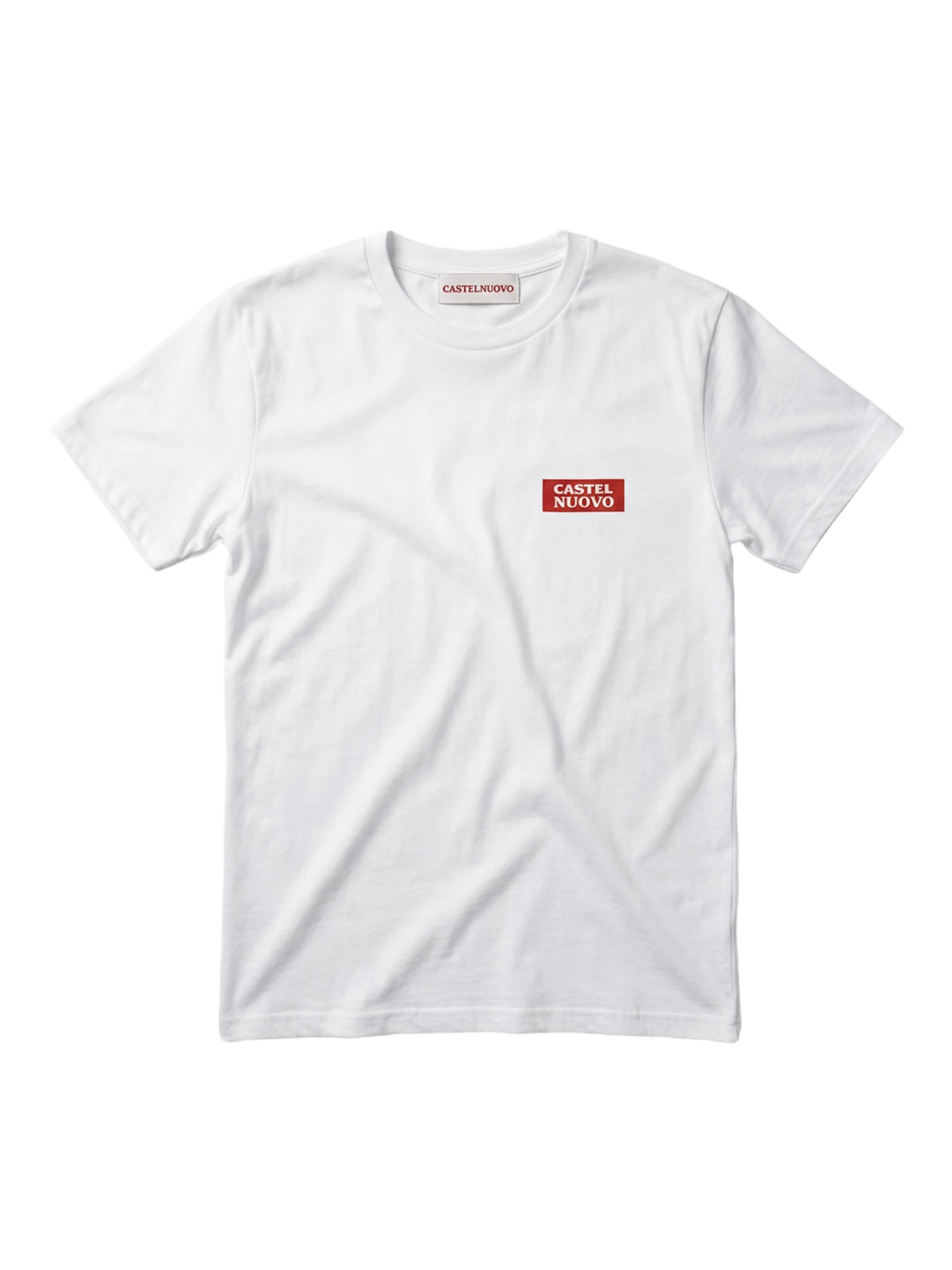 Cerambyx Tee in white, men's cut, flat lay