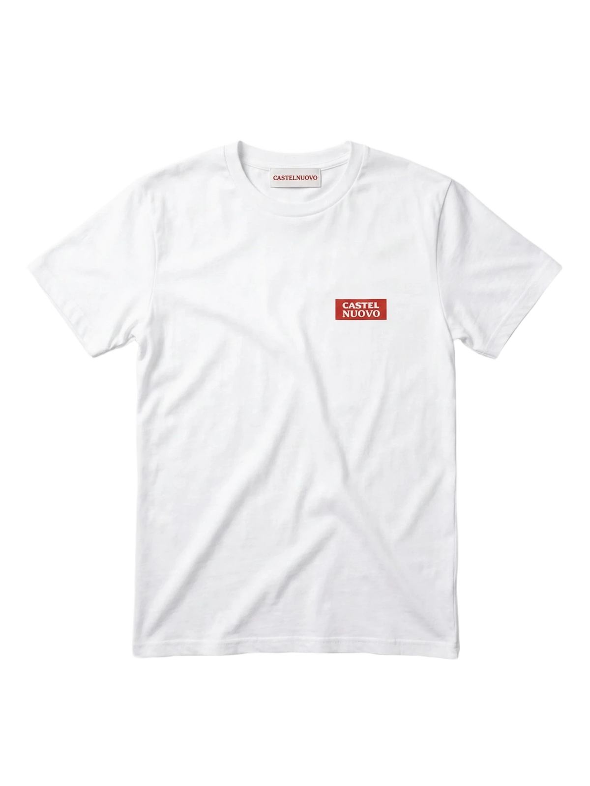 Cerambyx Tee in white, women's cut, flat lay