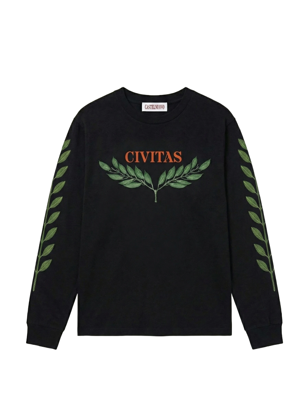 Civitas Crewneck in black, men's cut