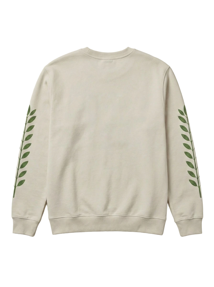 Civitas Crewneck in bone, men's cut