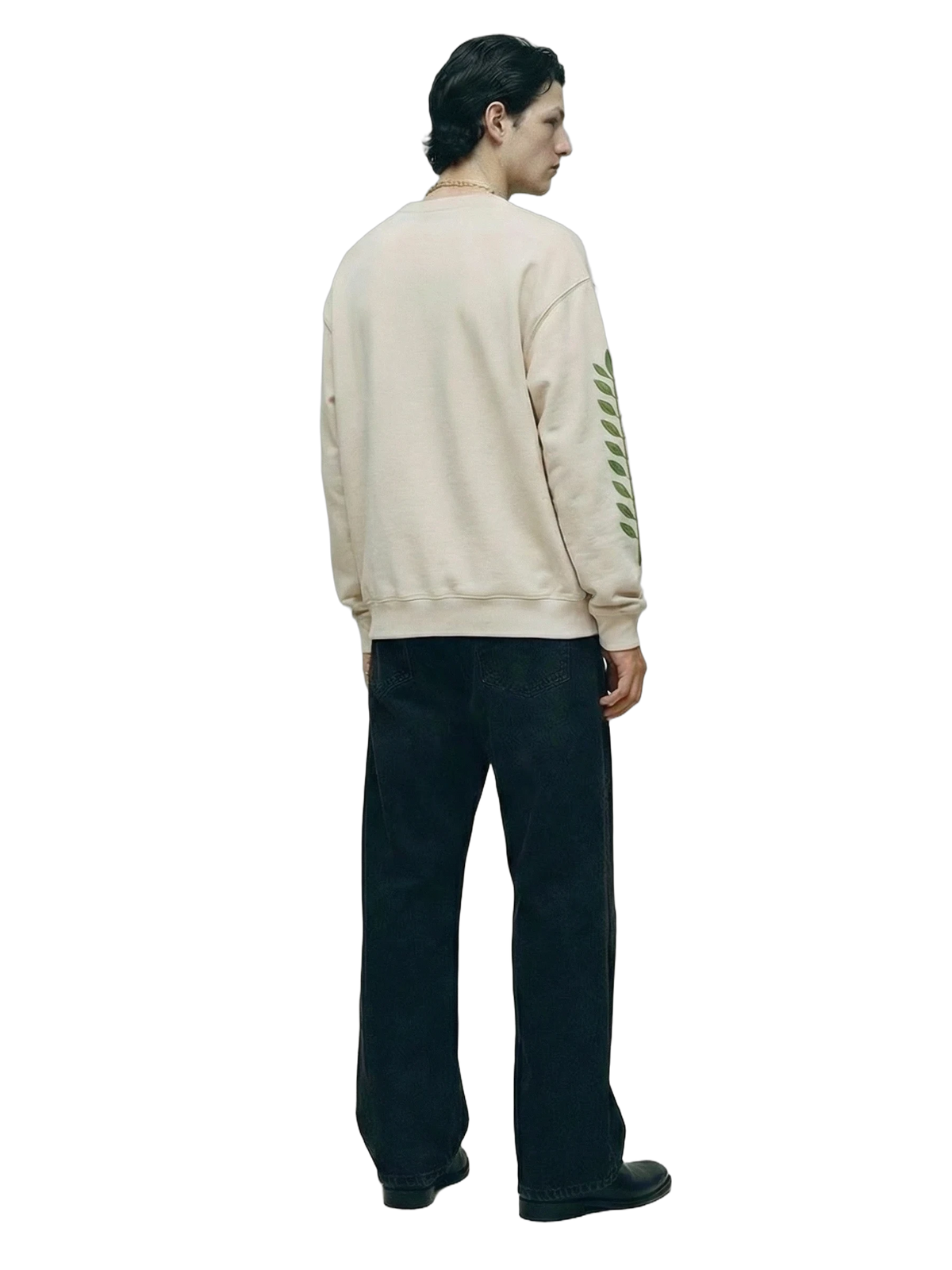 Civitas Crewneck in bone, men's cut