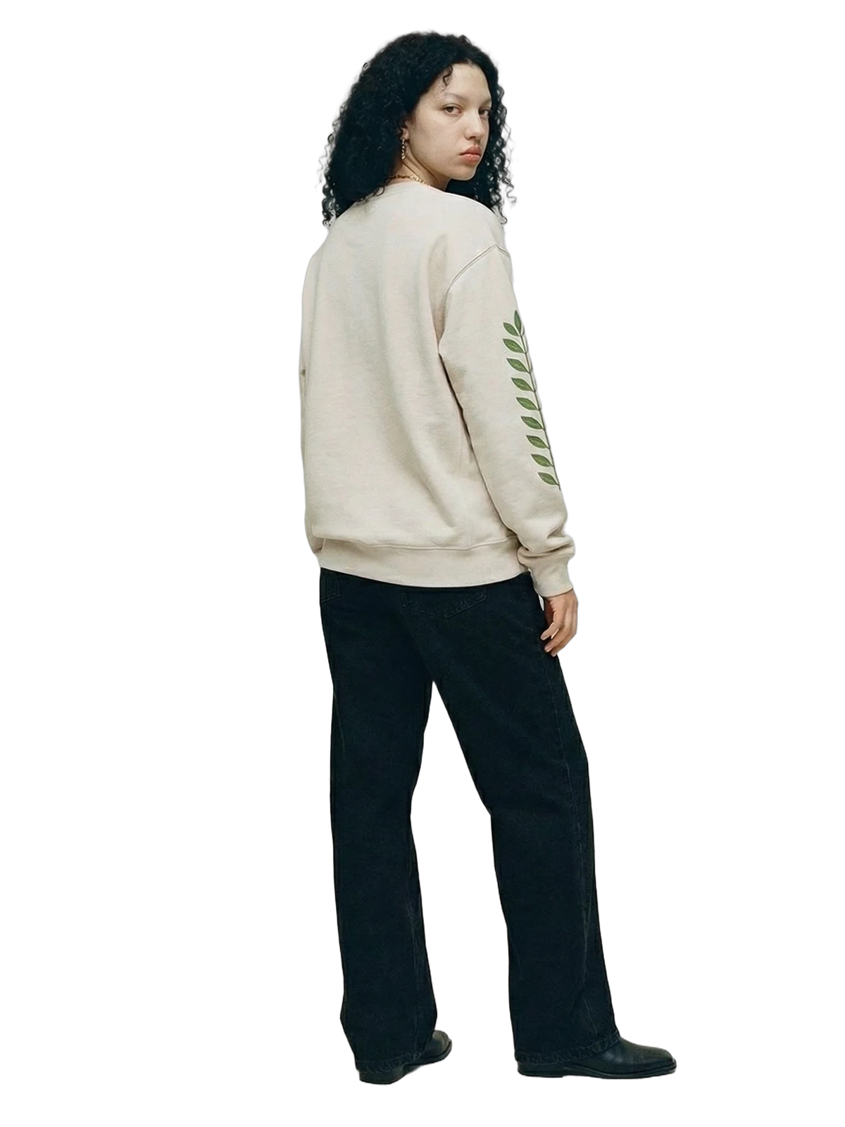 Civitas Crewneck in bone, women's cut