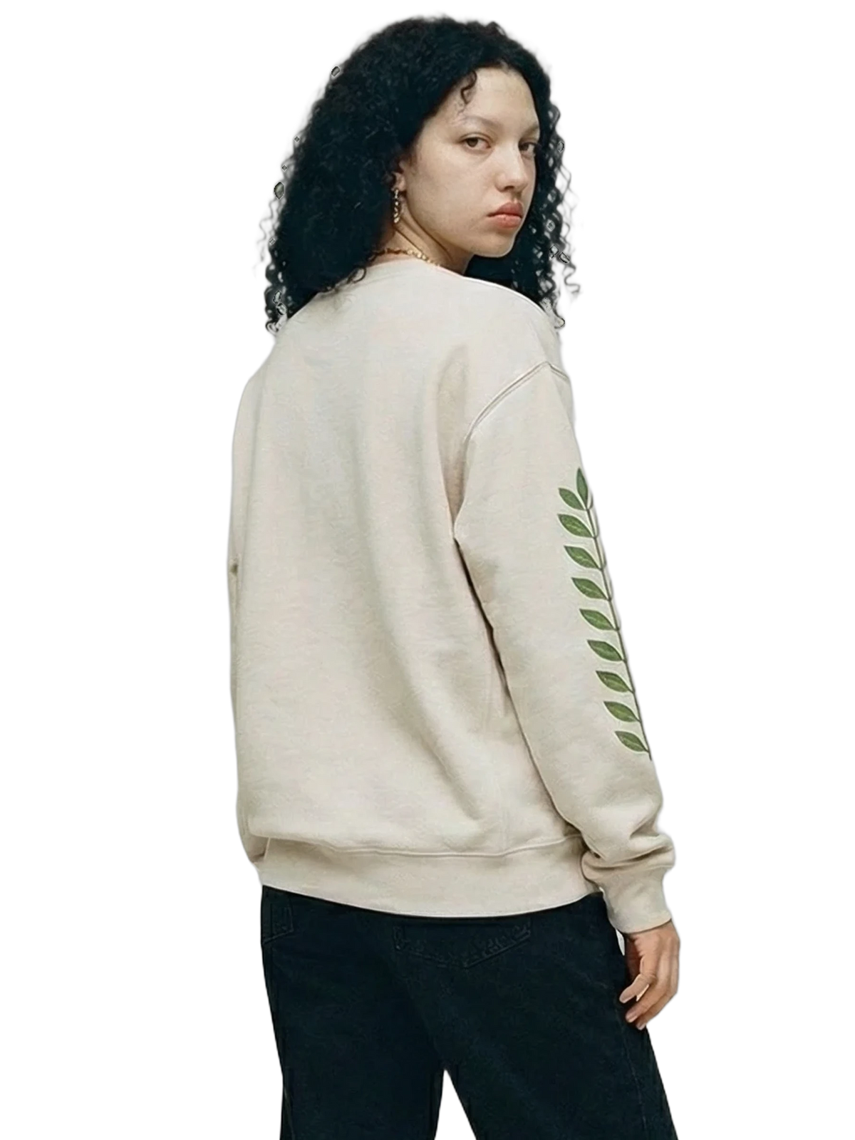 Civitas Crewneck in bone, women's cut