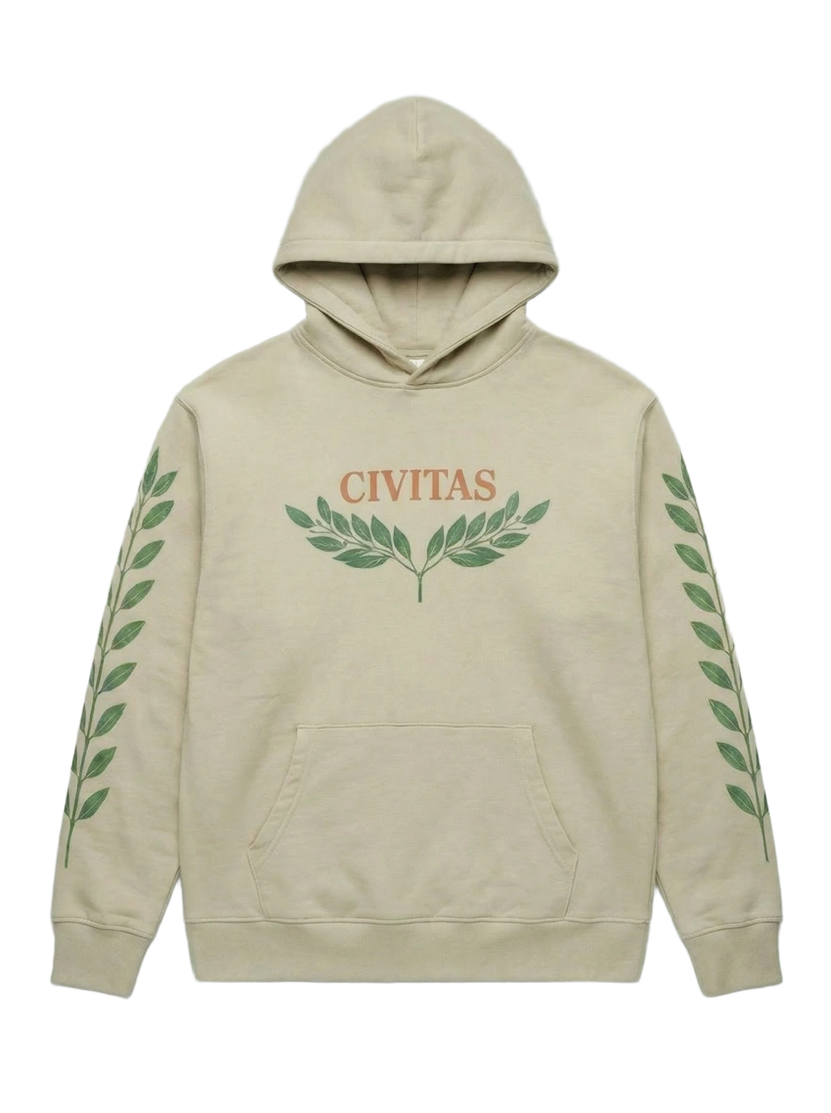 Civitas Hoodie in ivory, men's cut